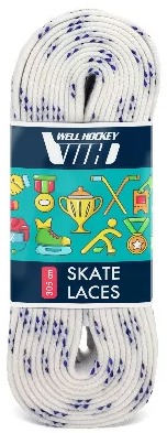 Шнурки хоккейные Well Hockey Skate Laces без пропитки 244см (2331)