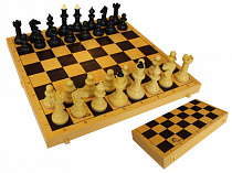 Шахматы обиходные с доской из пластика, фигуры пластик, 300*300*25мм