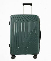 Чемодан Fashion 24" ПП-полипропилен, с расширением тёмно-зелёный (FA-8805PP-R)