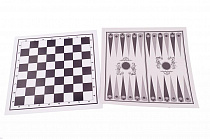 Доска картонная двухсторонняя шахматы,шашки,нарды