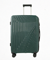 Чемодан Fashion 28" ПП-полипропилен, с расширением тёмно-зелёный (FA-8805PP-R)