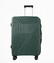 Чемодан Fashion 20" ПП-полипропилен, с расширением тёмно-зелёный (FA-8805PP-R)