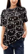 Футболка Ower Black WN Котики (OMB-1022) 