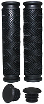 Грипсы Vinca Sport резиновые с заглушками,длинна 120mm (H-G 37)