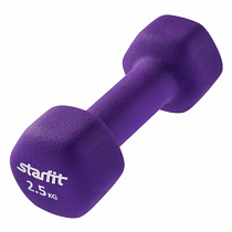 Гантель неопреновая Starfit фиолетовый 2,5кг (DB-201)