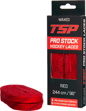 Шнурки для коньков с пропиткой TSP Pro Stock Waxed 244 см (3648)