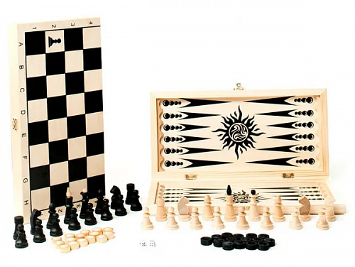 Игра 3 в 1 (шашки,нарды,шахматы) малая